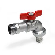 Кран садовый R620, угловой, рукоятка бабочка, 1/2