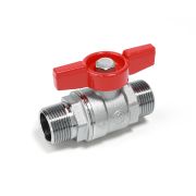 Кран шаровой R253D, прямой, рукоятка бабочка, с нар./нар. резьбой 3/4