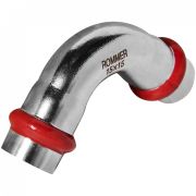 Двухраструбный пресс-уголок из нерж. стали 90х15х15