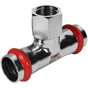 Пресс-тройник из нержавеющей стали с внутренней резьбой 22х1/2