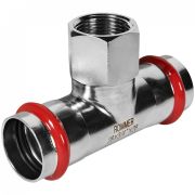 Пресс-тройник из нержавеющей стали с внутренней резьбой 28х3/4