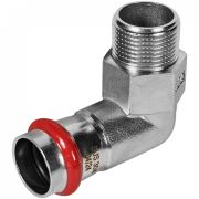 Пресс-угольник из нержавеющей стали с наружной резьбой резьбой 22х3/4