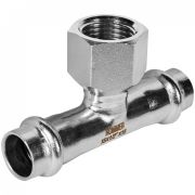 Пресс-тройник из нержавеющей стали с внутренней резьбой 15х1/2