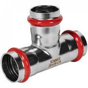 Трехраструбный пресс-тройник из нерж. стали 28х28х28