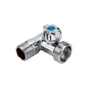 Кран-тройник для подключения сантехнических приборов MVI 1/2«x3/4»x1/2