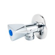 Кран угловой с металл. ручка PF CHROME н/н 1/2« х 1/2»