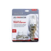 Комплект радиатора термостатический прямой PROFACTOR 1/2