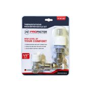 Комплект радиатора термостатический угловой PROFACTOR 1/2