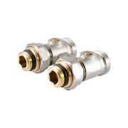 Узел подключения радиатора прямой с шаровым затвором PROFACTOR н/н  3/4« х 1/2»