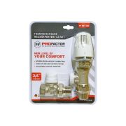 Комплект радиатора термостатический прямой PROFACTOR 3/4