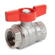 Кран шаровой R851, прямой, рукоятка бабочка, с вн./вн. резьбой 1