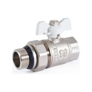 Кран шаровой с полусгоном с уплотнением PF STANDARD в/н бабочка 3/4