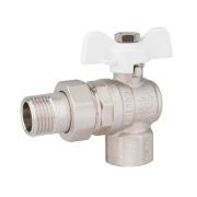 Кран шаровой угловой с полусгоном PF STANDARD в/н бабочка 1