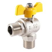 Кран шаровой угловой для газа PF GAS н/н бабочка 1/2