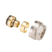 Фитинг обжимной для полиэтиленовой и металполимерной трубы (евроконус) MVI 3/4