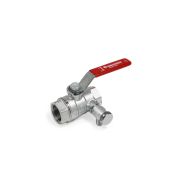 Кран шаровой R250DS, со сливом 3/8«, рычажная рукоятка, 1 1/4», вн./вн. резьба