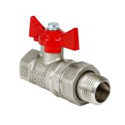 Кран шаровой VALFEX американка, НИКЕЛИР-Й, бабочка,  1 1/4