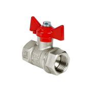 Кран шаровой VALFEX, никелированный, бабочка,  1