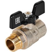 Кран шаровой полнопроходной STOUT, ВР/НР ручка бабочка 1/2