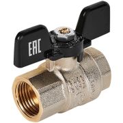 Кран шаровой полнопроходной STOUT, ВР/ВР ручка бабочка 1/2